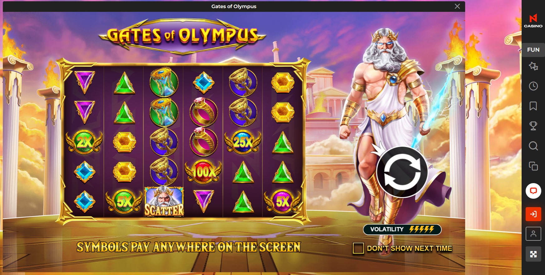 Поиграть в gates of olympus