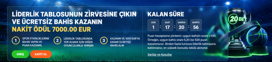 20bet turnuva el